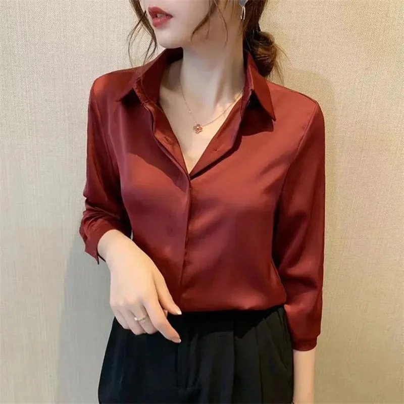 2025 Women Elegant Solid Chiffon Blouse Spring Summer Casual Long Sleeve Loose Shirt Office Lady Tunics Oversized Tops
2025 Women Elegant Solid Chiffon Blouse Spring Summer Casual Long Sleeve Loose Shirt Office Lady Tunics Oversized Tops