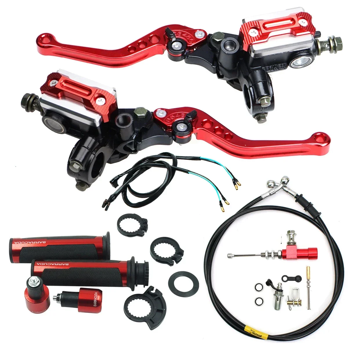 Universal Motorcycle Hydraulic Clutch Kit Brake Levers Master Cylinder Reservoir With Grip Brake Hose for Motocross Vento Pulsar
Universal Motorcycle Hydraulic Clutch Kit Brake Levers Master Cylinder Reservoir With Grip Brake Hose for Motocross Vento Pulsar