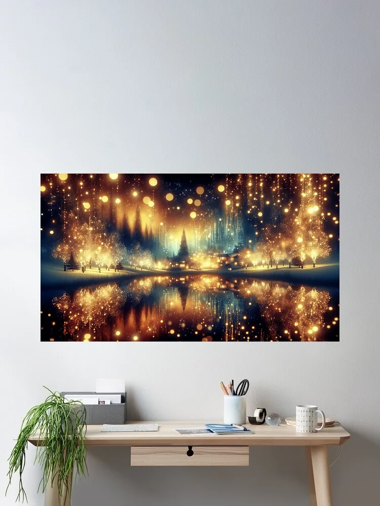Enchanting Holiday Lights Reflection Art Print Canvas Poster, Living Room Decor, Home Wall Picture
Enchanting Holiday Lights Reflection Art Print Canvas Poster, Living Room Decor, Home Wall Picture