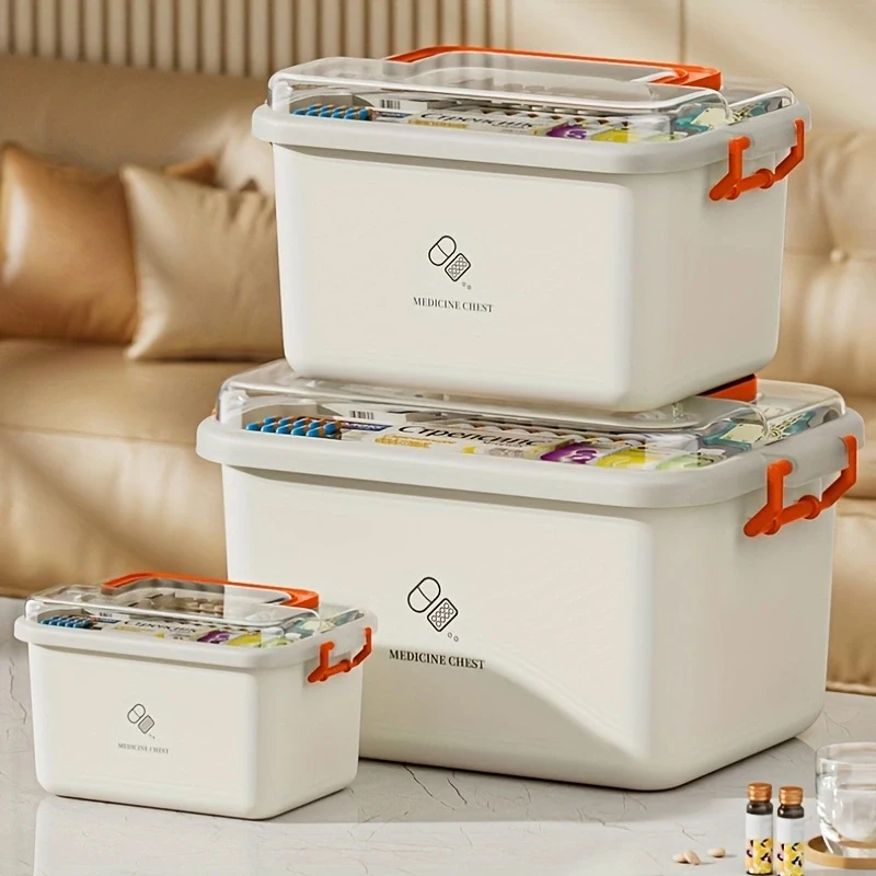 3 Tier Medicine Storage Box - Portable Medicine Storage Box Travel Essential with A Handle First Aid Kit Storage Moisture-Proof
3 Tier Medicine Storage Box - Portable Medicine Storage Box Travel Essential with A Handle First Aid Kit Storage Moisture-Proof