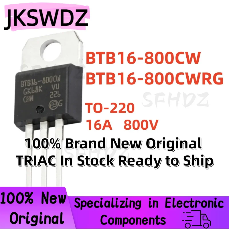 10/20/30PCS BTB16-800CW BTB16-800CWRG BTB16800CW BTB16 TO-220 16A 800V 100% New Original TRIAC In Stock Fast Shipping
10/20/30PCS BTB16-800CW BTB16-800CWRG BTB16800CW BTB16 TO-220 16A 800V 100% New Original TRIAC In Stock Fast Shipping