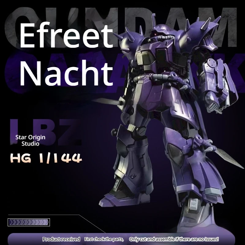 HG 1/144 Efreet Nacht Night Battle Type Assembly Model Kit with Double Blades Action Stand Water Slide Decal DIY Toy Model
HG 1/144 Efreet Nacht Night Battle Type Assembly Model Kit with Double Blades Action Stand Water Slide Decal DIY Toy Model