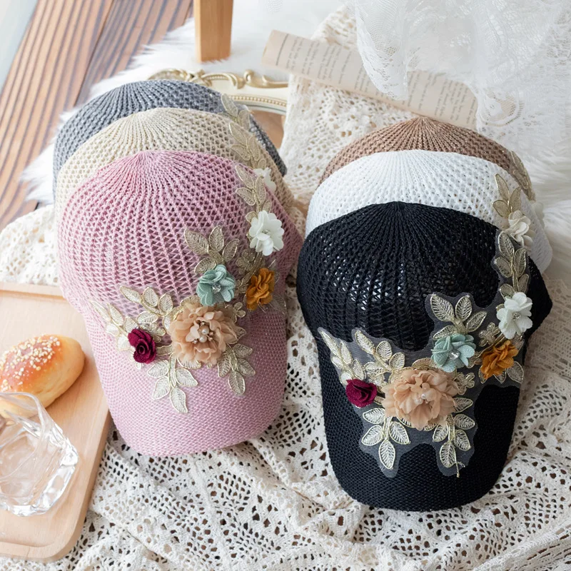 New All-Match Mesh Baseball Cap For Women Fashion Pearl Hollow Flower Hate Summer Soft Top Hip Hop Sunshade Snapback Hats
New All-Match Mesh Baseball Cap For Women Fashion Pearl Hollow Flower Hate Summer Soft Top Hip Hop Sunshade Snapback Hats