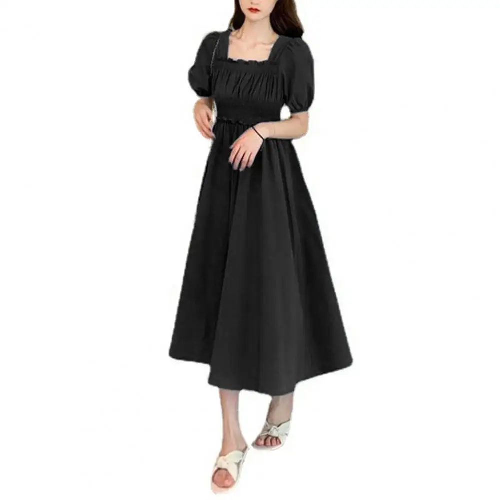 Ladies Midi Dress Retro Style Midi Dress Vintage Midi Dress with Square Neck Bubble Sleeves Elastic Bust A-line for Women's
Ladies Midi Dress Retro Style Midi Dress Vintage Midi Dress with Square Neck Bubble Sleeves Elastic Bust A-line for Women's