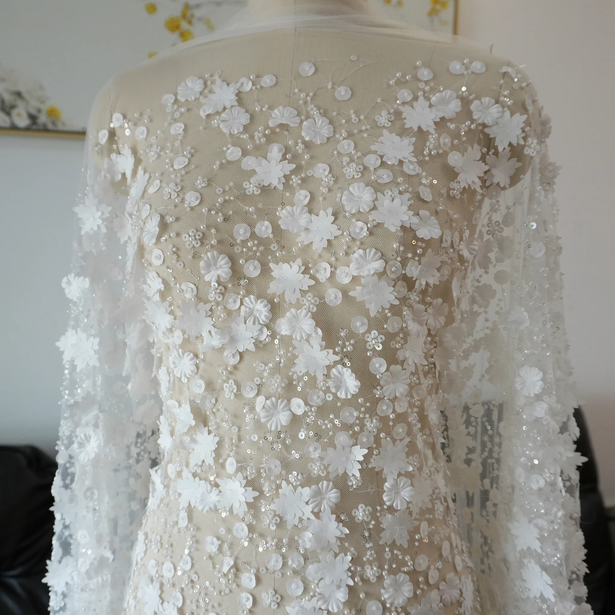 New High Quality Beaded Three-dimensional Flower 3D Fabric Wedding Dress Performance Clothing Accessories Background Decoration
New High Quality Beaded Three-dimensional Flower 3D Fabric Wedding Dress Performance Clothing Accessories Background Decoration