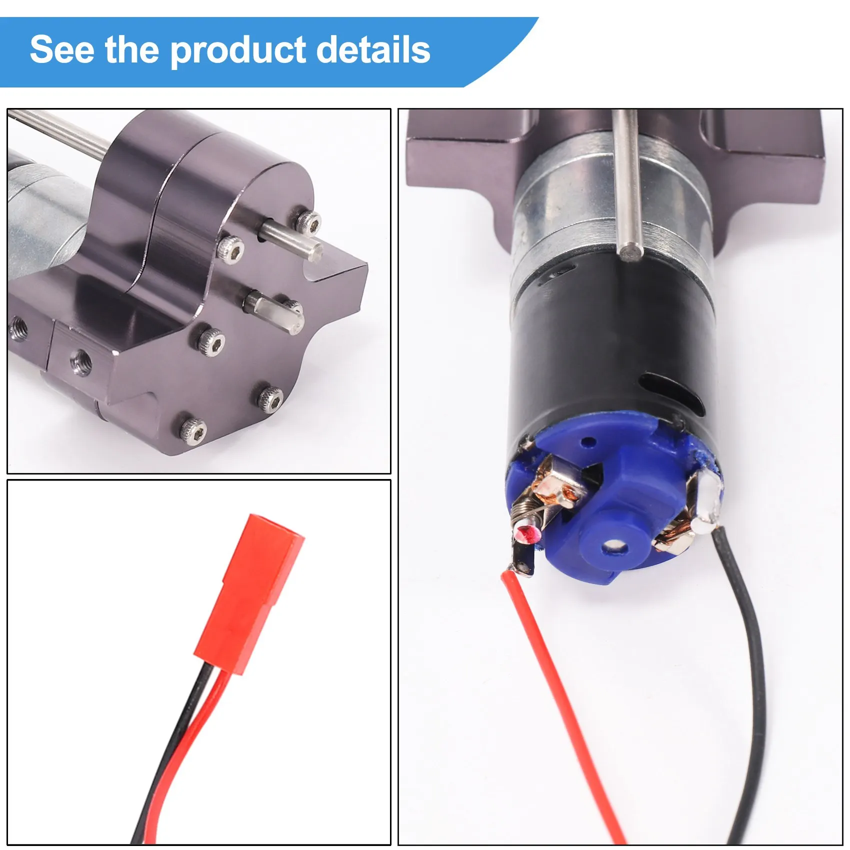 Metal Transmission Gearbox 370 Motor with Drive Shaft Upgrade Accessories for WPL C14 C24 B24 B36 MN D90 MN99S RC Car,Titanium
Metal Transmission Gearbox 370 Motor with Drive Shaft Upgrade Accessories for WPL C14 C24 B24 B36 MN D90 MN99S RC Car,Titanium