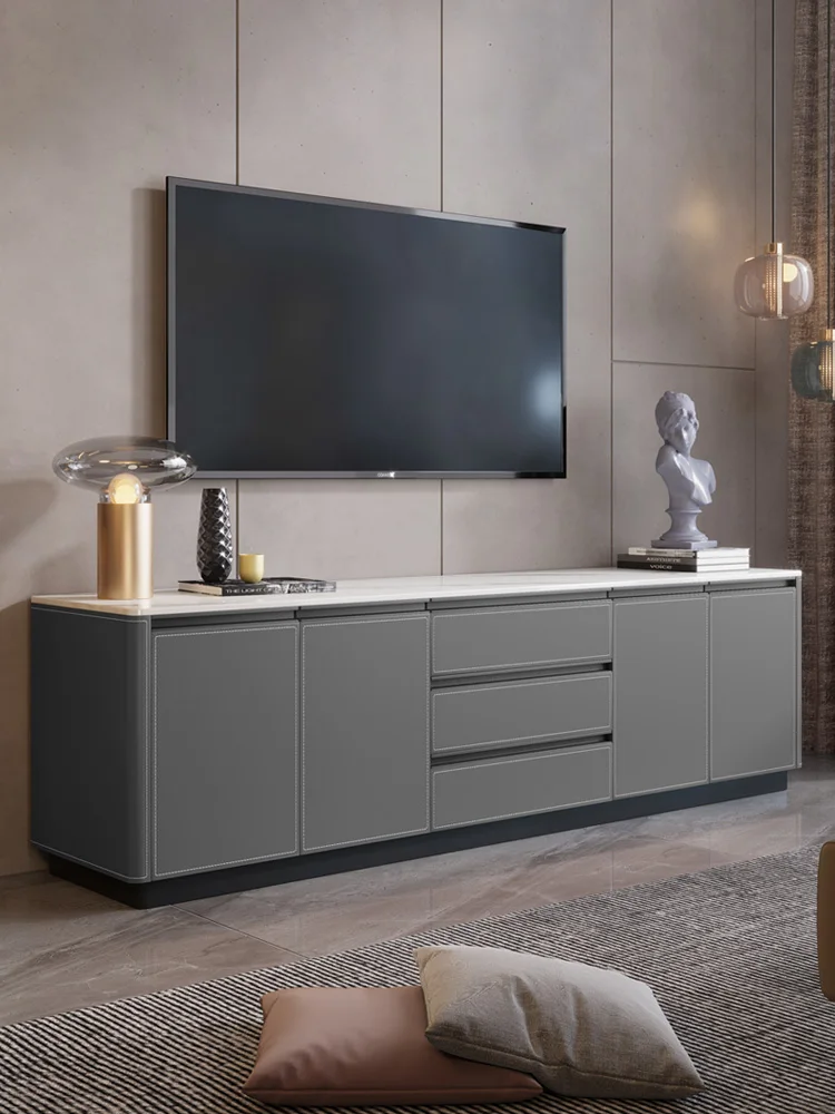 Italian minimalist saddle leather TV cabinet modern small bedroom solid wood locker high bed end storage cabinet
Italian minimalist saddle leather TV cabinet modern small bedroom solid wood locker high bed end storage cabinet