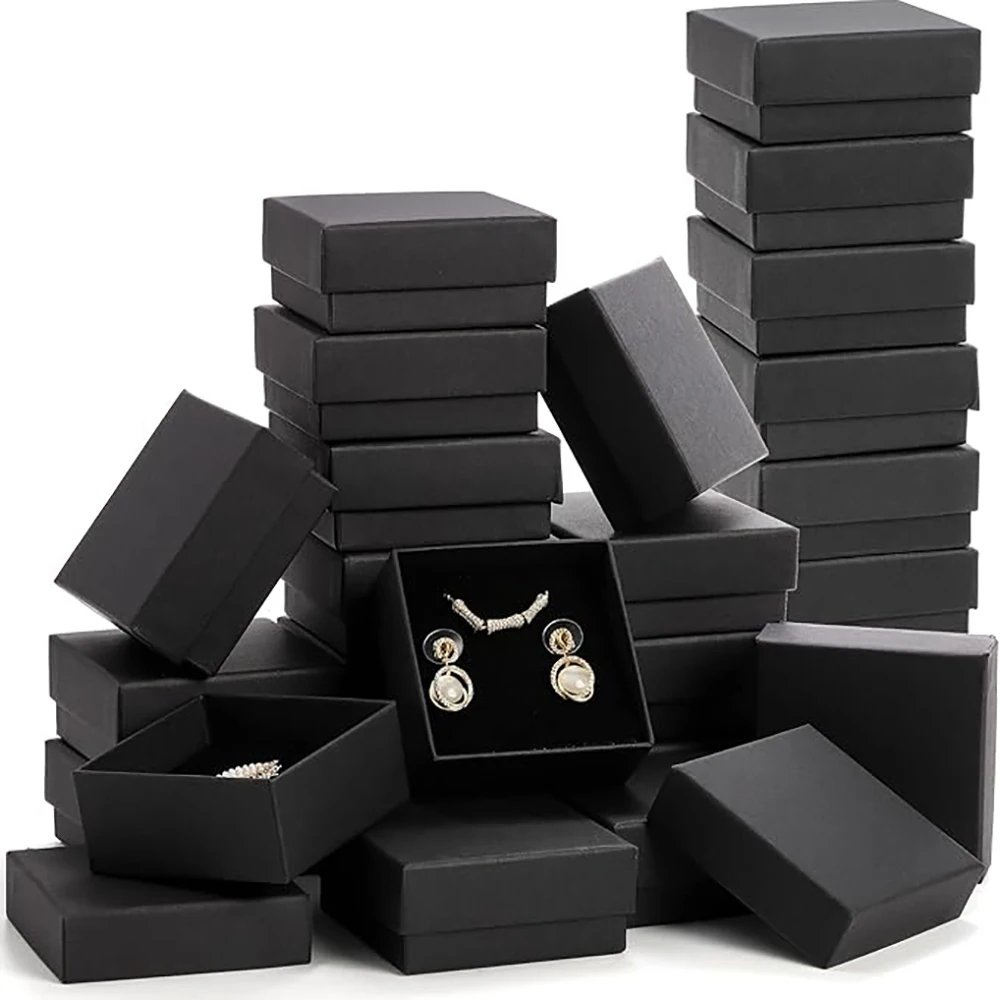 1PCS Black Cardboard Jewelry Box Earings Rings Necklace Storage Boxes Kraft Paper Travel Wedding Gift Dust Case
1PCS Black Cardboard Jewelry Box Earings Rings Necklace Storage Boxes Kraft Paper Travel Wedding Gift Dust Case