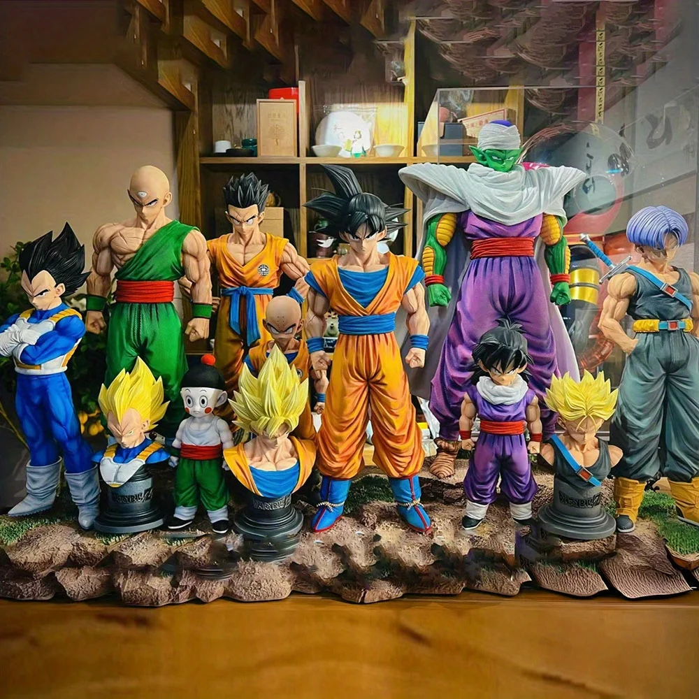 Коллекционные фигурки из ПВХ 28 см: Драгонболл, Крилин, Сон Гохан, Транкс. Модели для декора рабочего стола, игрушки, подарки для детей.
Коллекционные фигурки из ПВХ 28 см: Драгонболл, Крилин, Сон Гохан, Транкс. Модели для декора рабочего стола, игрушки, подарки для детей.