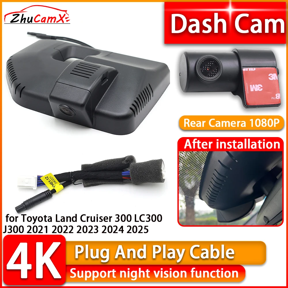 DVR 4K Dash Cam for Toyota Land Cruiser 300 LC300 J300 2021 2022 2023 2024 2025 Front Rear Camera Plug and Play Video Recorder
DVR 4K Dash Cam for Toyota Land Cruiser 300 LC300 J300 2021 2022 2023 2024 2025 Front Rear Camera Plug and Play Video Recorder