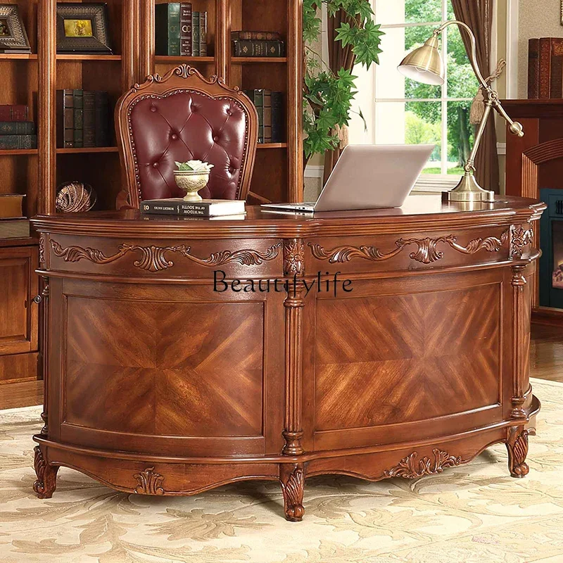 N American Simple Retro Study Solid Wood Office Computer Desk Calligraphy Boss Desk
N American Simple Retro Study Solid Wood Office Computer Desk Calligraphy Boss Desk