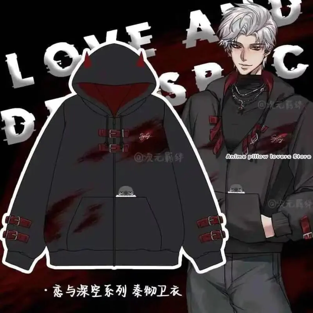 Anime Love And Deepspace Sylus Crow Cosplay Costume Spring Autumn Cartoon Sweatshirt Jacket Zippered Hoodie Coat Xmas Gift
Anime Love And Deepspace Sylus Crow Cosplay Costume Spring Autumn Cartoon Sweatshirt Jacket Zippered Hoodie Coat Xmas Gift
