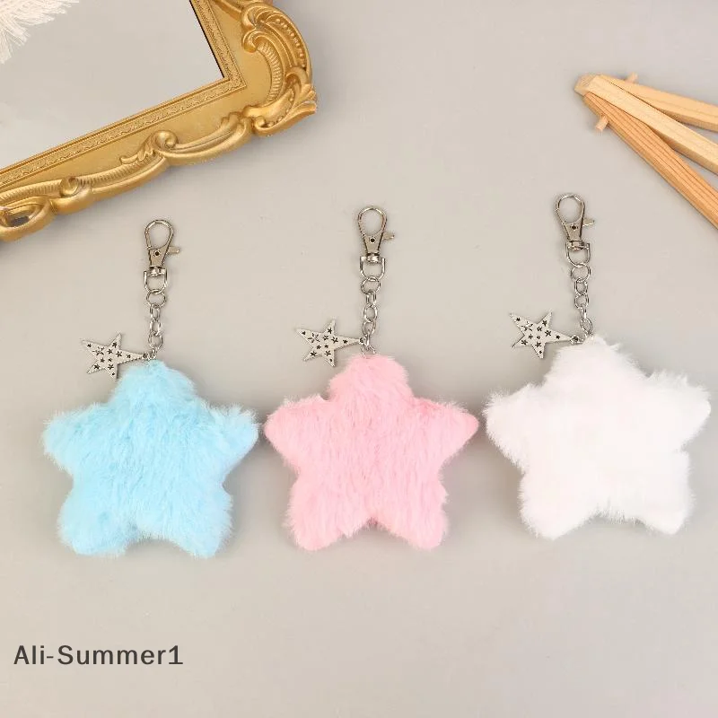 【E】Sweet Fluffy Plush Star Charms Keychain Y2K Faux Rabbit Fur Pompons Bag Ornament Fashion Gifts
【E】Sweet Fluffy Plush Star Charms Keychain Y2K Faux Rabbit Fur Pompons Bag Ornament Fashion Gifts