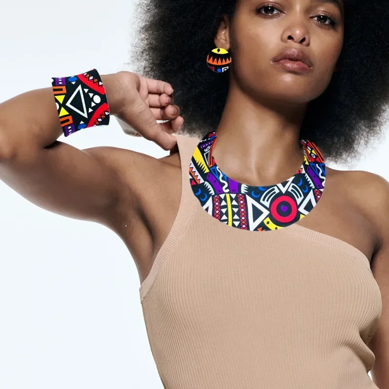 African Collar Ethnic Fabric Necklace Bracelet Earrings Set Statement Choker Bohemian Women Jewelry Sets Indian Tribal Vintage
African Collar Ethnic Fabric Necklace Bracelet Earrings Set Statement Choker Bohemian Women Jewelry Sets Indian Tribal Vintage