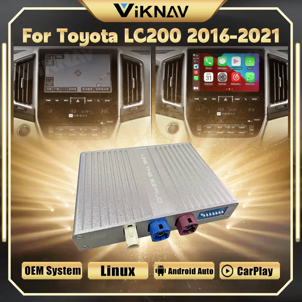 Коробка декодирования интерфейса Viknav Linux, подходит для Toyota LC200 2016-2021, беспроводной Apple CarPlay, Android Auto, обновленный декодер
Коробка декодирования интерфейса Viknav Linux, подходит для Toyota LC200 2016-2021, беспроводной Apple CarPlay, Android Auto, обновленный декодер