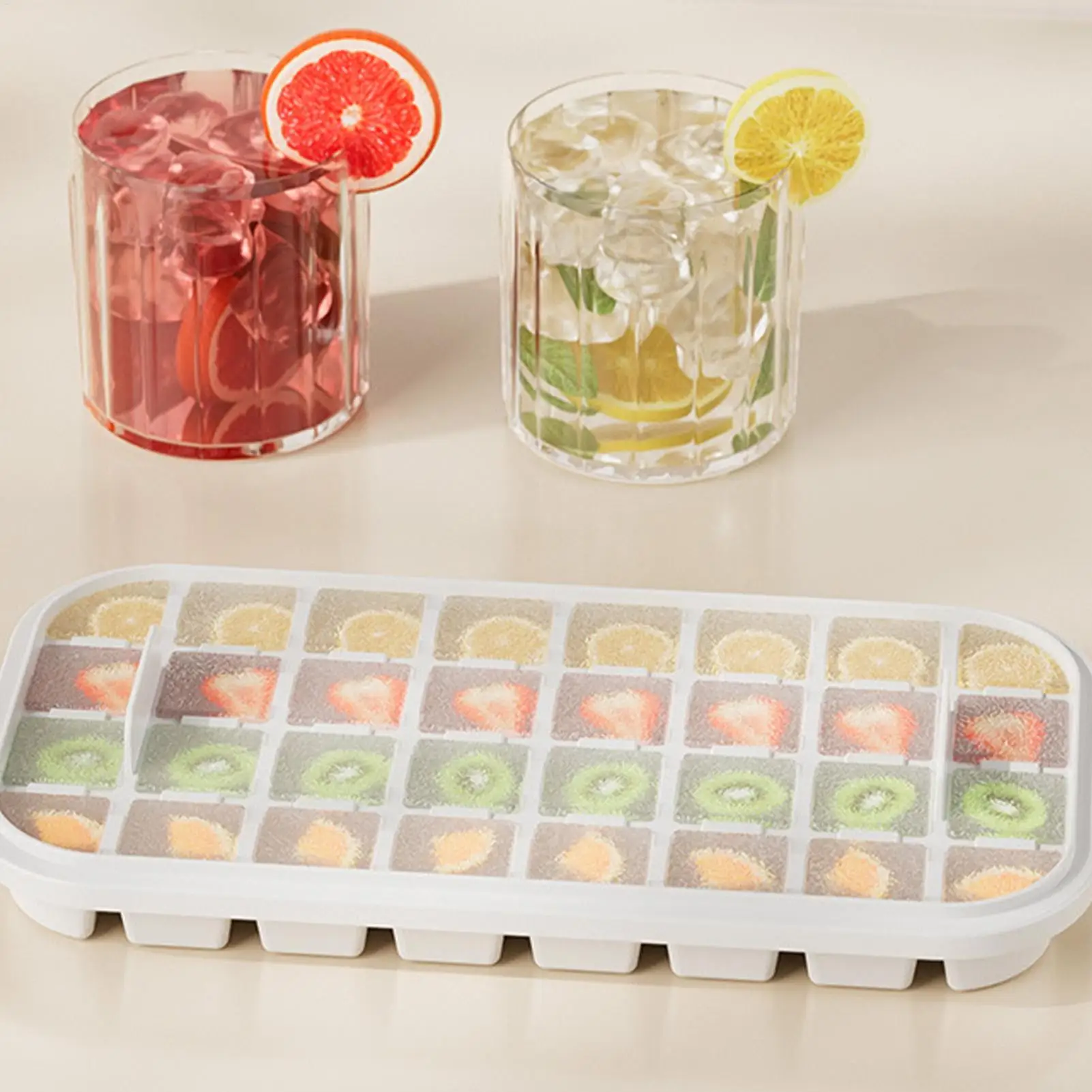 Ice Trays For Freezer With Lid Press-Type Storage Mould With Shovel Ice Tray Molds For Whiskey Cocktail Coffee Wine Chilling
Ice Trays For Freezer With Lid Press-Type Storage Mould With Shovel Ice Tray Molds For Whiskey Cocktail Coffee Wine Chilling