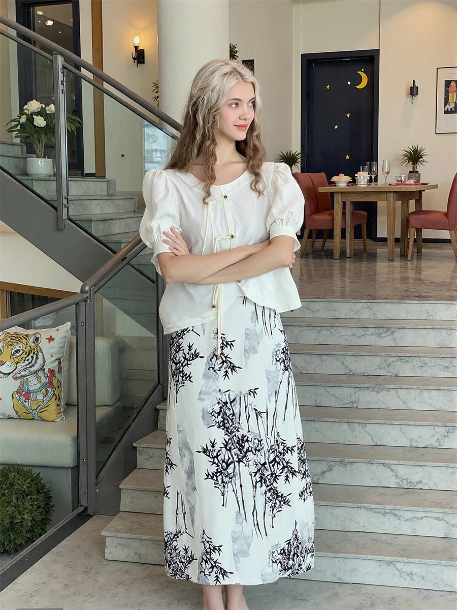 Chinese Style Midi Skirts Womens Tulle Double Layered Ruffle Hem Elastic Waist Bohemian Sweet Tiered Spring Dance Kawaii Pleats
Chinese Style Midi Skirts Womens Tulle Double Layered Ruffle Hem Elastic Waist Bohemian Sweet Tiered Spring Dance Kawaii Pleats