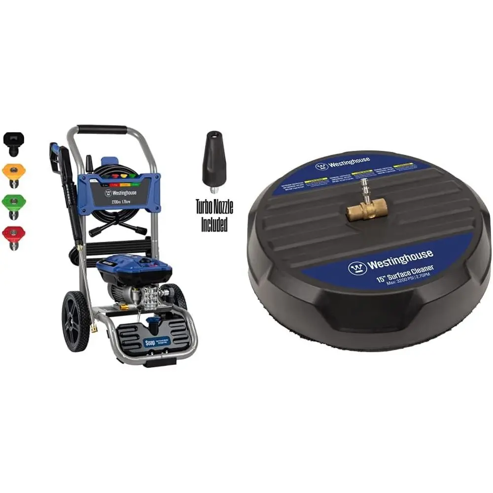 WPX2700e Electric Prure Washer, 2700 PSI and 1.76 Max GPM & Unil 15” Prure Washer Surace Cleaner Attachment
WPX2700e Electric Prure Washer, 2700 PSI and 1.76 Max GPM & Unil 15” Prure Washer Surace Cleaner Attachment