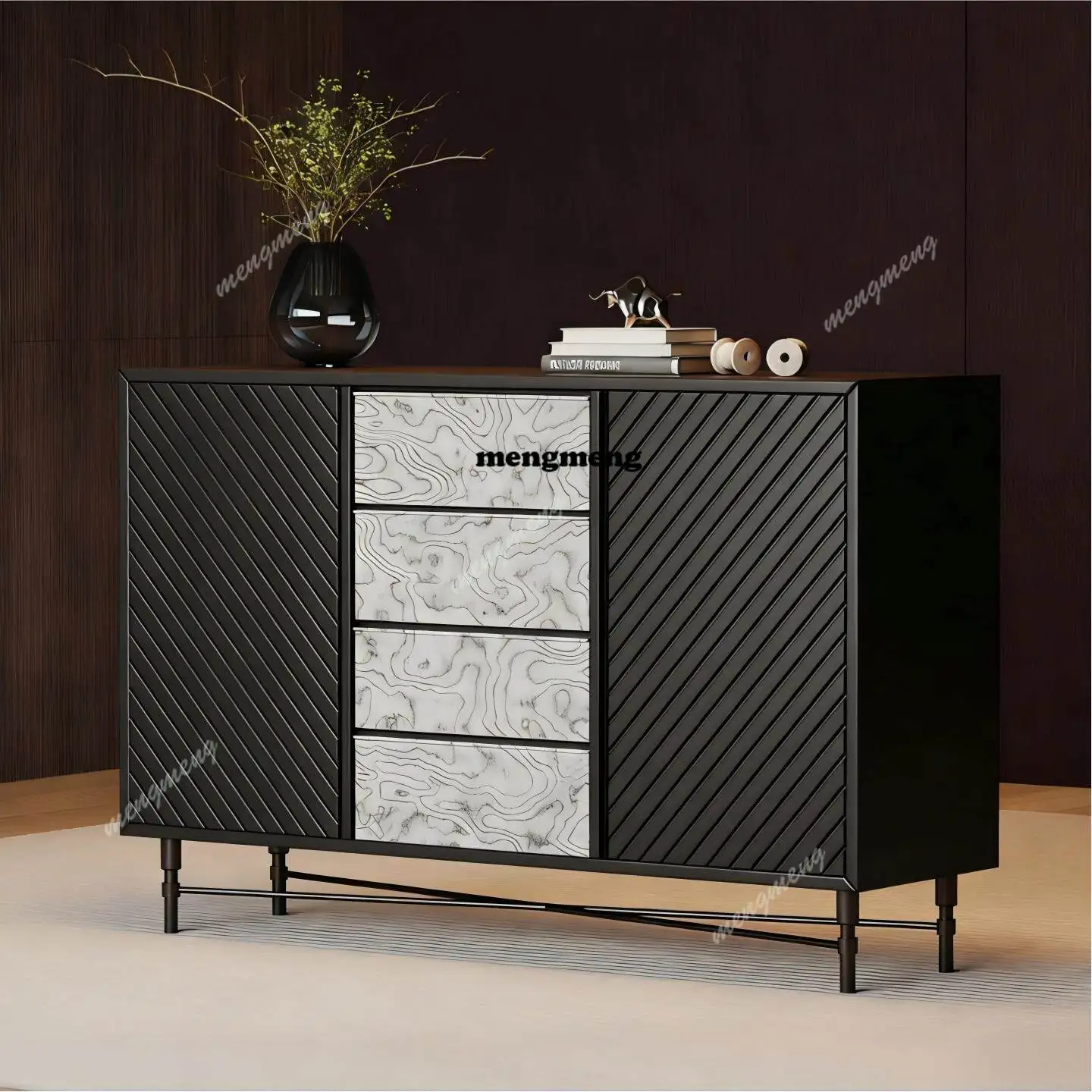 Medieval style lacquered sideboard, entrance cabinet, shoe cabinet, modern and simple wall storage
Medieval style lacquered sideboard, entrance cabinet, shoe cabinet, modern and simple wall storage