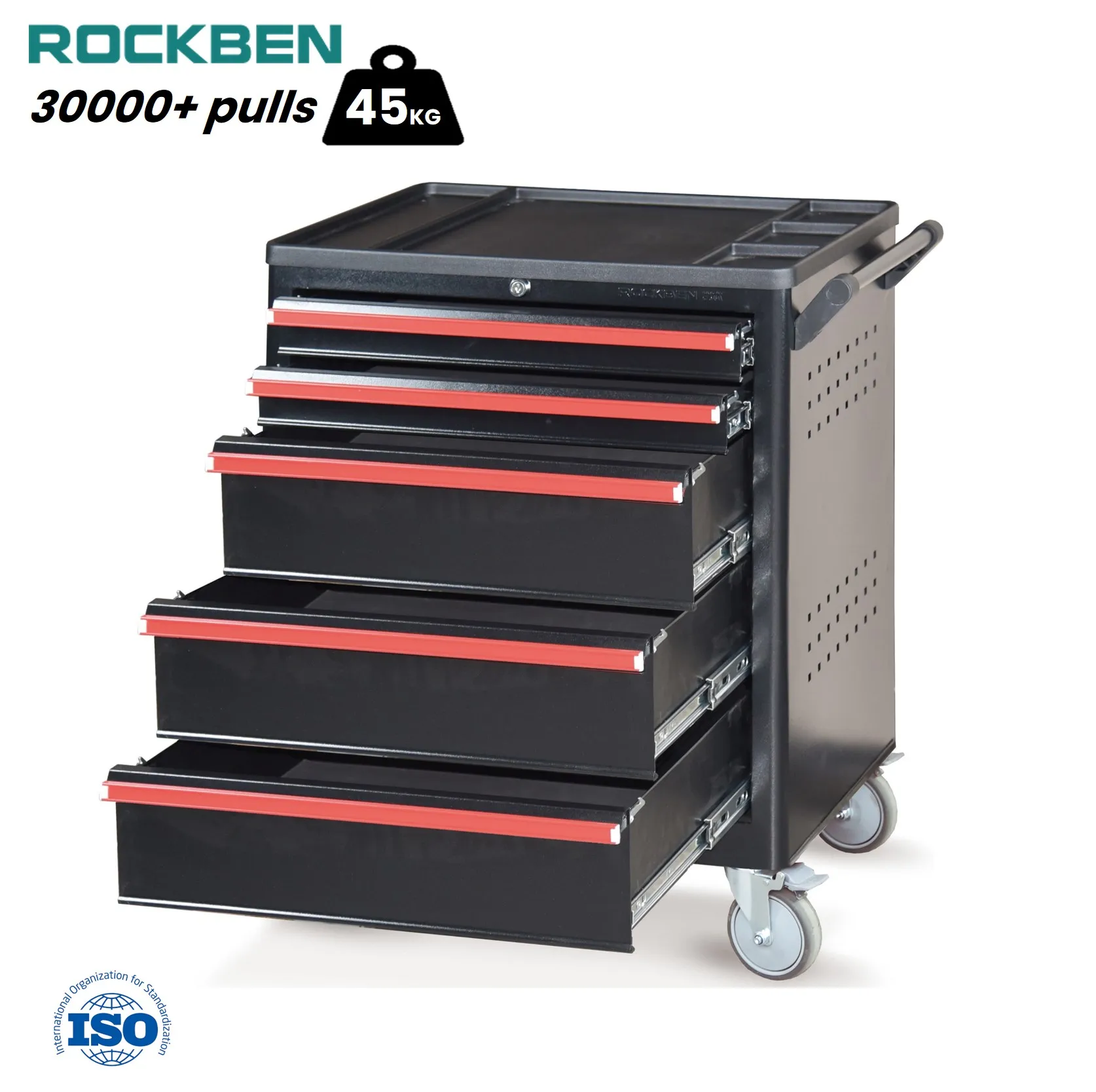 Practical and Compact Mechanics Tool Cart 5 Drawers Ball Slide Black Red 5 Inch Caster for Workshop Maintenance
Practical and Compact Mechanics Tool Cart 5 Drawers Ball Slide Black Red 5 Inch Caster for Workshop Maintenance