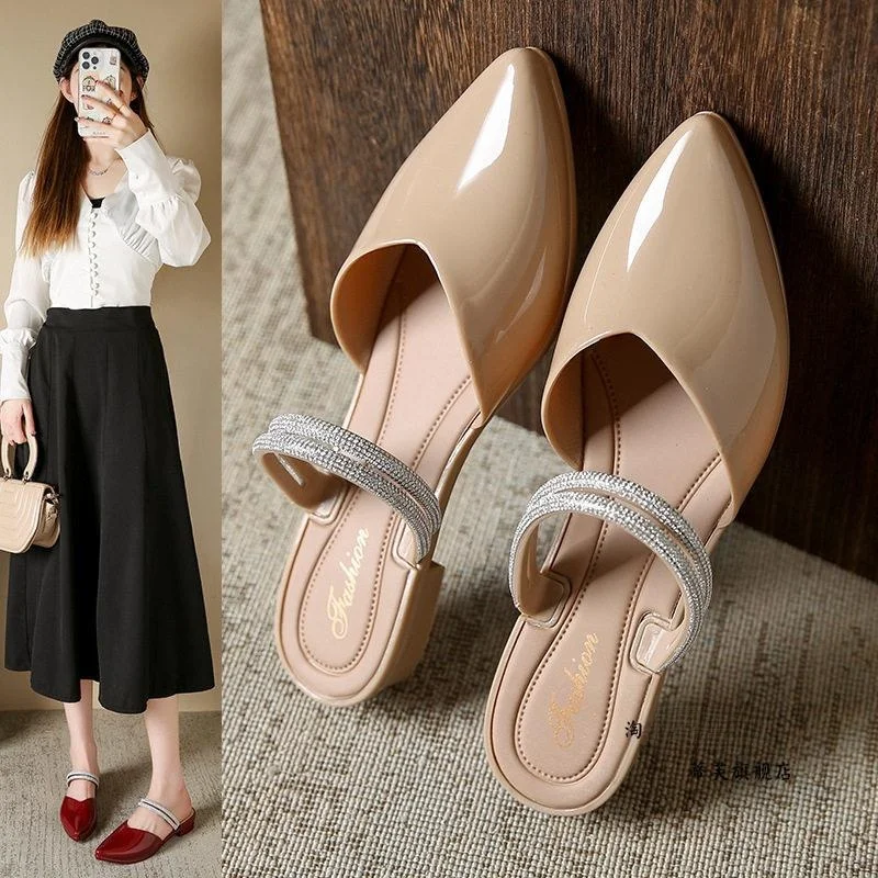 Comfortable Half Slippers Women's Summer Outdoor Wear 2026 New Fashion Ladies Versatile Pointed Toe Thick Heel Lazy People
Comfortable Half Slippers Women's Summer Outdoor Wear 2026 New Fashion Ladies Versatile Pointed Toe Thick Heel Lazy People