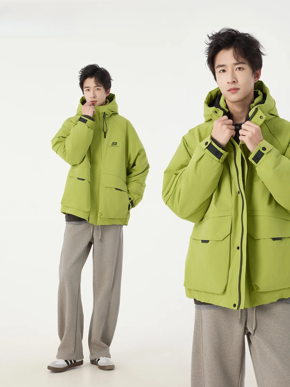 Мужская зимняя уличная рабочая куртка с наполнителем из 90% белого пуха, повседневная, из полиэфирного волокна, ветрозащитная конструкция
Мужская зимняя уличная рабочая куртка с наполнителем из 90% белого пуха, повседневная, из полиэфирного волокна, ветрозащитная конструкция