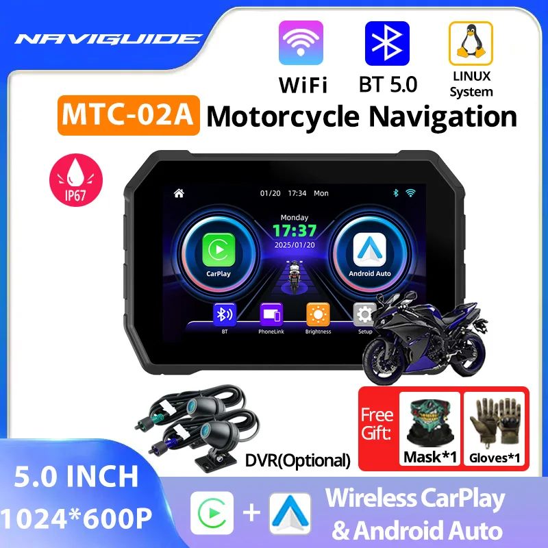 NAVIGUIDE 5-дюймовый MTC-02A DVR Carplay Экран Портативный Мотоцикл Android AutoWIFI Новый Дизайн MOTO Скорость Навигации IP67
NAVIGUIDE 5-дюймовый MTC-02A DVR Carplay Экран Портативный Мотоцикл Android AutoWIFI Новый Дизайн MOTO Скорость Навигации IP67