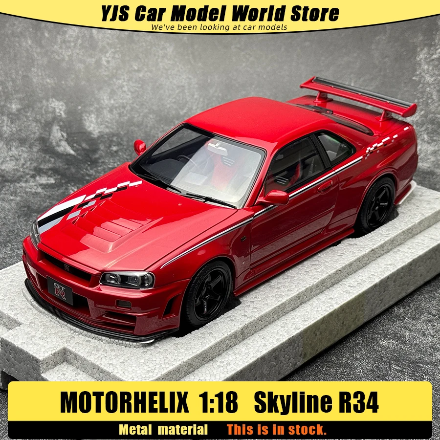 MOTORHELIX масштаб 1:18, новая модель автомобиля Skyline R34, индивидуальная версия, статический дисплей, праздничная подарочная коллекция
MOTORHELIX масштаб 1:18, новая модель автомобиля Skyline R34, индивидуальная версия, статический дисплей, праздничная подарочная коллекция