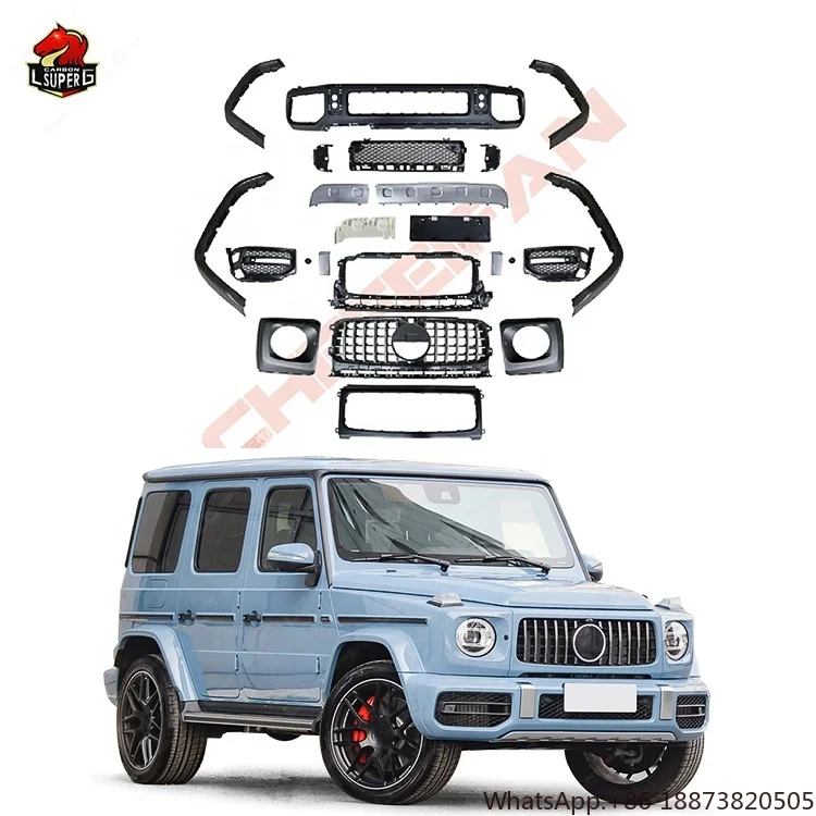 Кузовный комплект в стиле AMG G63 2019+ для Mercedes Benz G Class W464 G350 G500 G550, кузов с решеткой переднего бампера
Кузовный комплект в стиле AMG G63 2019+ для Mercedes Benz G Class W464 G350 G500 G550, кузов с решеткой переднего бампера