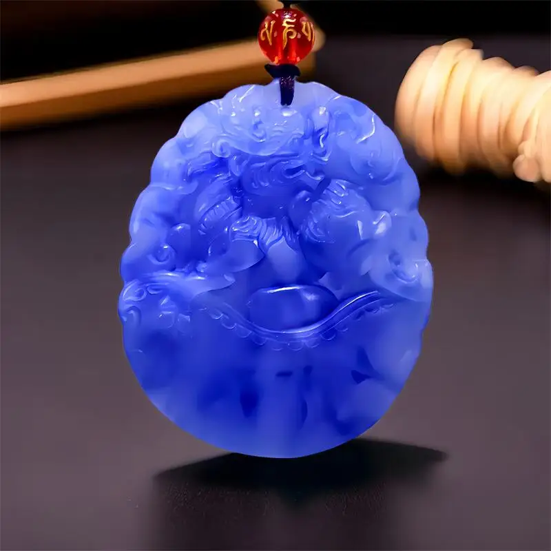 Blue White Real Jade Kylin Pendant Necklace Natural Jasper Designer Charm Men Carved Jewelry Luxury Chinese Gift
Blue White Real Jade Kylin Pendant Necklace Natural Jasper Designer Charm Men Carved Jewelry Luxury Chinese Gift