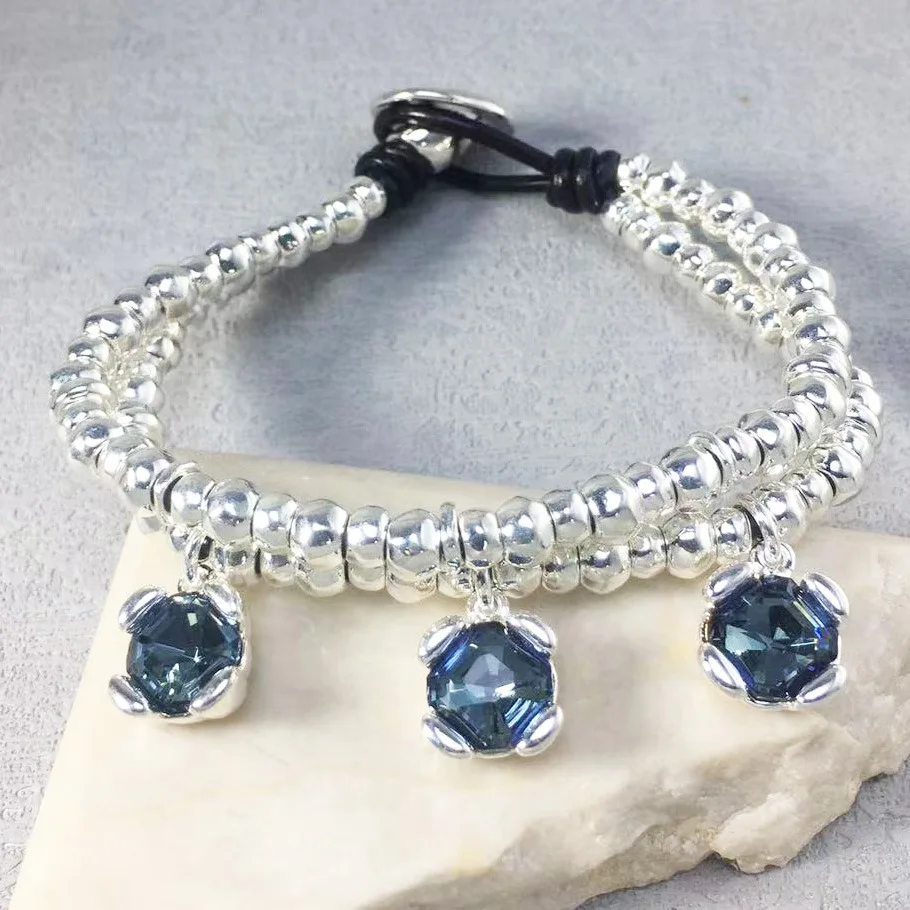 2025 Summer Classic Beautiful Premium Blue Crystal Silver Beaded Bracelet Women's Accessories Gift Charm to Friends
2025 Summer Classic Beautiful Premium Blue Crystal Silver Beaded Bracelet Women's Accessories Gift Charm to Friends