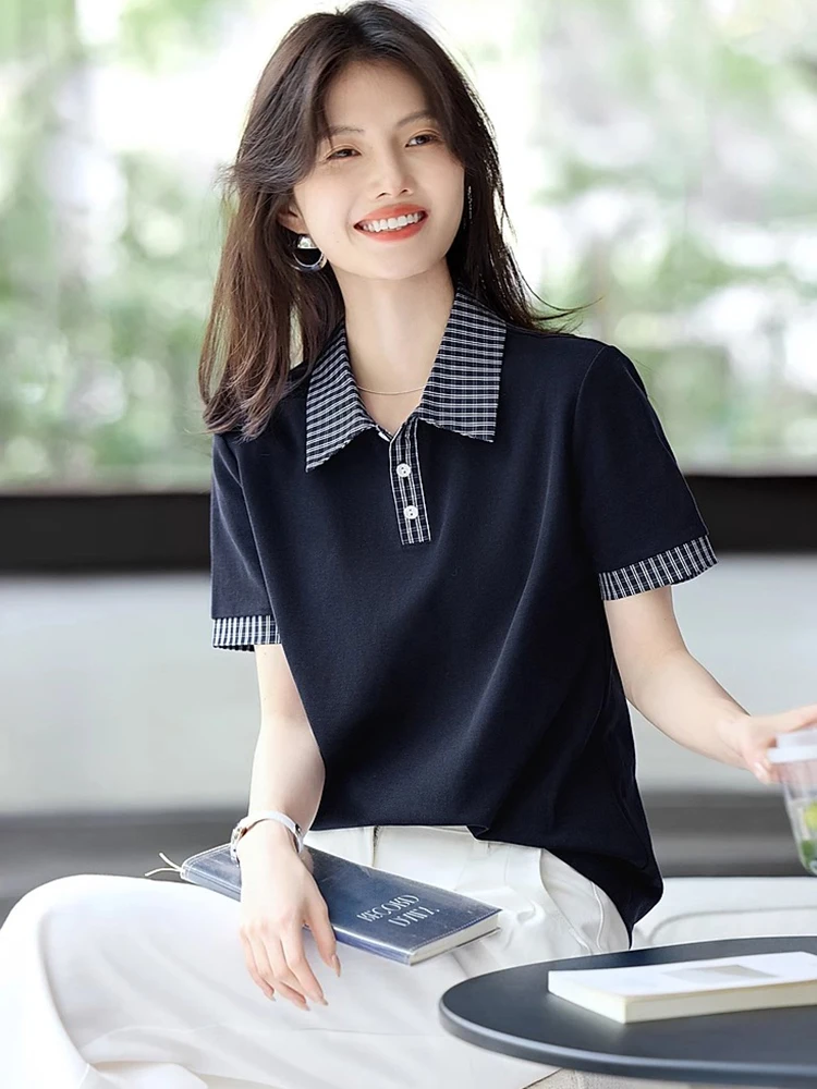 Летний тренд 2025: Дышащая футболка с коротким рукавом, на пуговицах, с узором, в корейском стиле, шелковый топ
Летний тренд 2025: Дышащая футболка с коротким рукавом, на пуговицах, с узором, в корейском стиле, шелковый топ