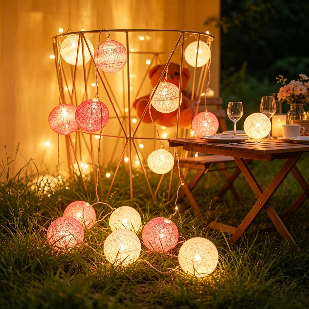 10/20 LEDs Home Decoration Lamp Party Wedding Color Light String Cotton Thread Balls String Lights Battery Christmas Decorations
10/20 LEDs Home Decoration Lamp Party Wedding Color Light String Cotton Thread Balls String Lights Battery Christmas Decorations