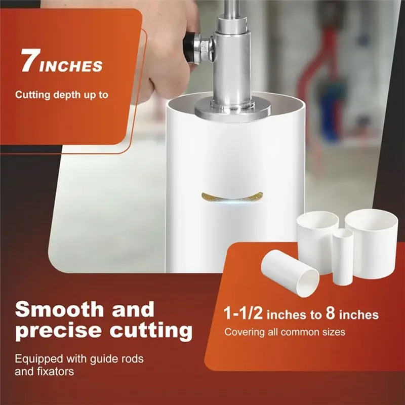 A88E-Inside Pipe Cutter For Pvc Pipe, 7Inch Adjustable Cutting Depth Inside Pvc Pipe Cutter For Impact Drivers And Drills
A88E-Inside Pipe Cutter For Pvc Pipe, 7Inch Adjustable Cutting Depth Inside Pvc Pipe Cutter For Impact Drivers And Drills