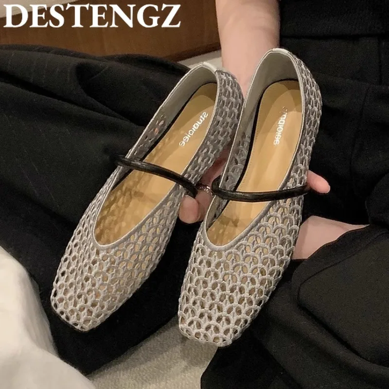 Hollow Women Flat Sandals Mesh Shoes Casual Loafers Square Toe Marie Janes Sneakers Summer 2025 Shallow Shoes Trend Sandalias
Hollow Women Flat Sandals Mesh Shoes Casual Loafers Square Toe Marie Janes Sneakers Summer 2025 Shallow Shoes Trend Sandalias