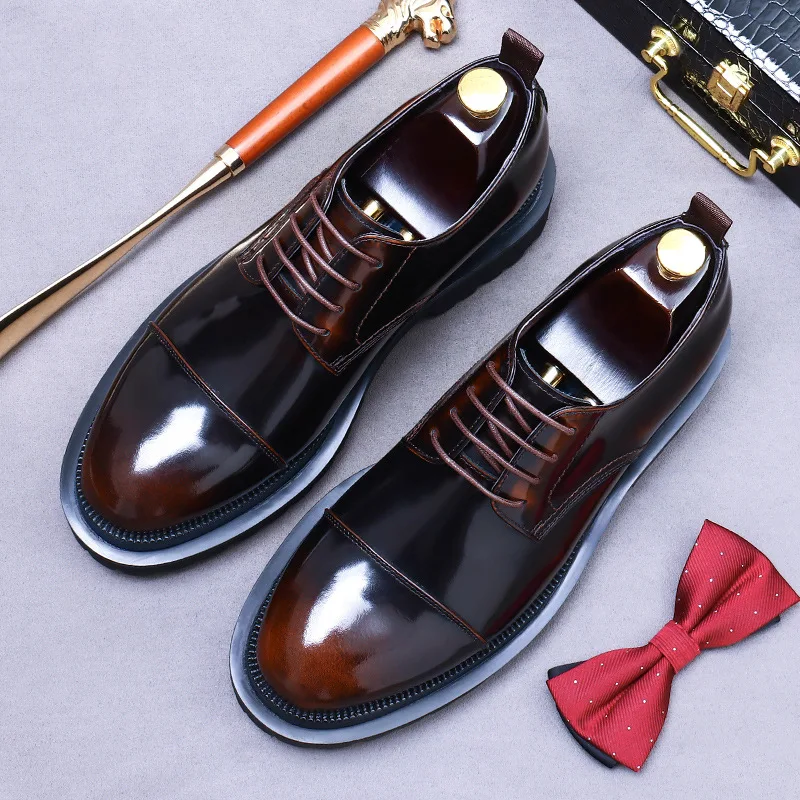 Thick Sole Increased Cowhide Business Casual Shoes Men's Leather Shoes High-End Genuine Cowhide Leather Stylish Low-Top Mules
Thick Sole Increased Cowhide Business Casual Shoes Men's Leather Shoes High-End Genuine Cowhide Leather Stylish Low-Top Mules