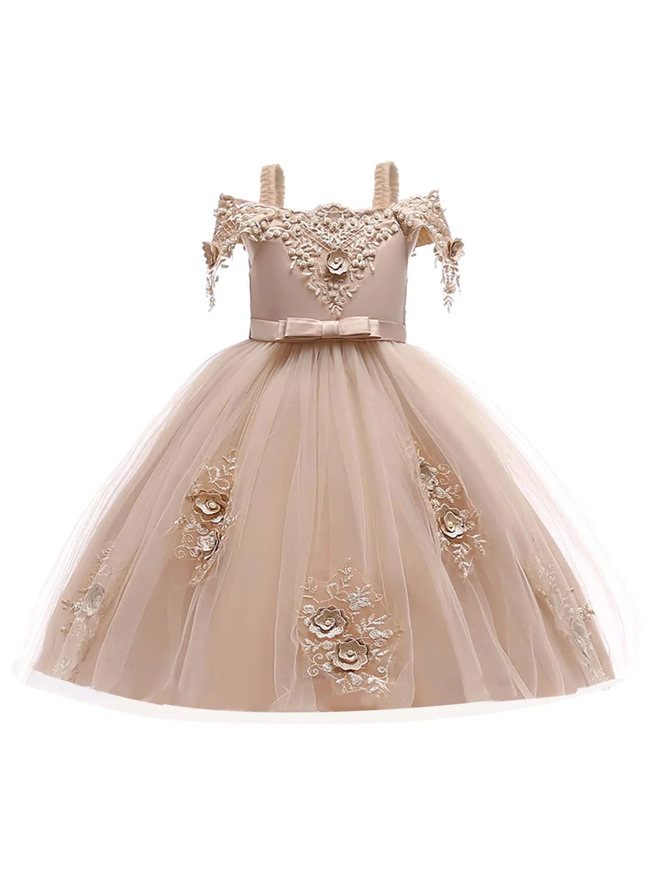 Elegant Off Shoulder Tulle Satin Ball Gown With Bow And Floral Embroidery For Formal Evening
Elegant Off Shoulder Tulle Satin Ball Gown With Bow And Floral Embroidery For Formal Evening