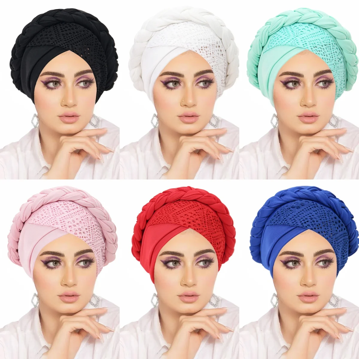 Solid Color Women Hijabs Muslim Braid Soft Elastic Turban Hijab Headwrap Chemo Headscarf Hair Cover Wrap Islamic Headwear
Solid Color Women Hijabs Muslim Braid Soft Elastic Turban Hijab Headwrap Chemo Headscarf Hair Cover Wrap Islamic Headwear