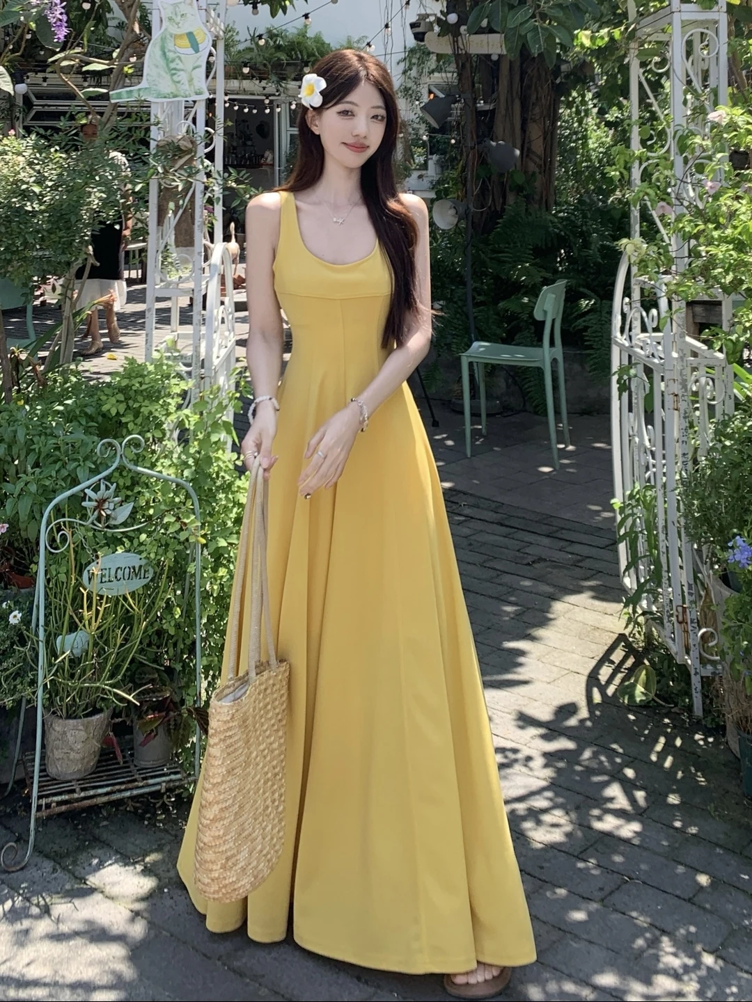 plus Size Women's Square Neck Strap Dress A-Line Long Skirt Design Slimming Waist High Waist Korean Style Summer New Arrival
plus Size Women's Square Neck Strap Dress A-Line Long Skirt Design Slimming Waist High Waist Korean Style Summer New Arrival