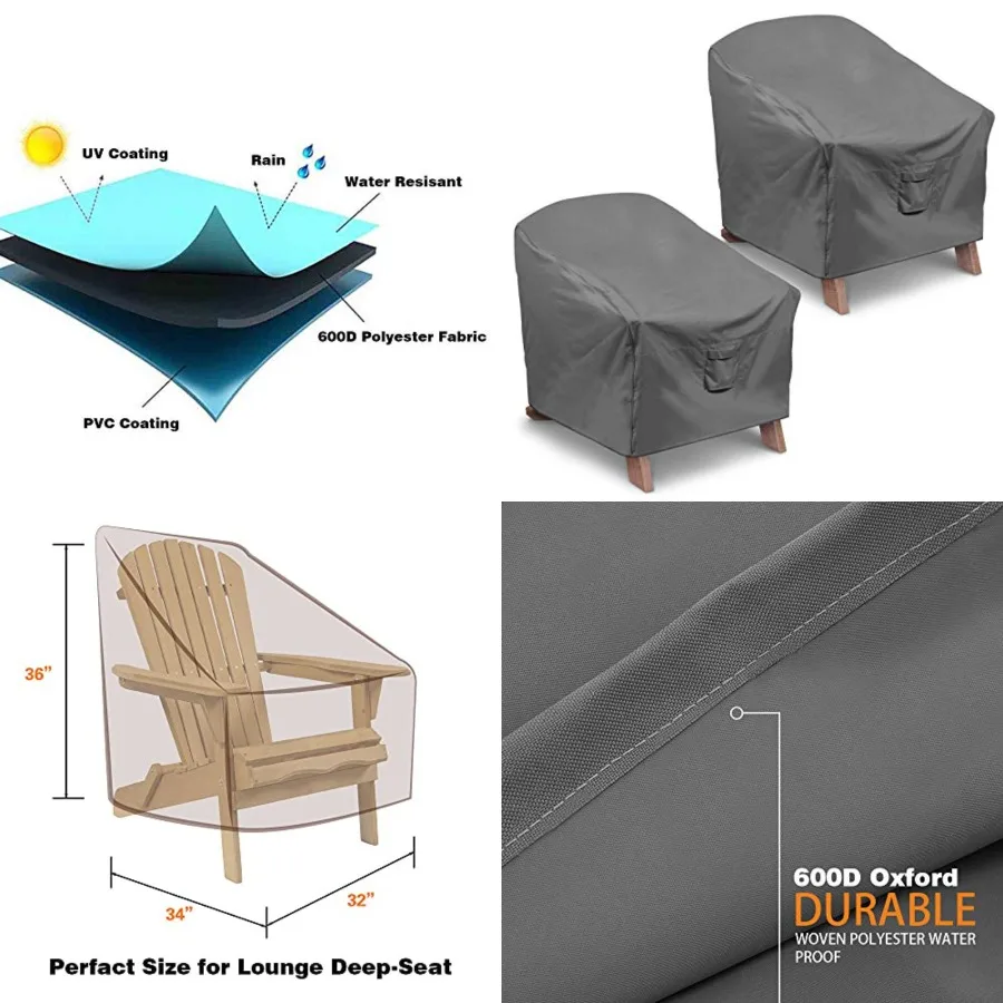 Patio Adirondack Chair Covers, Heavy Duty Patio Chair Cover, Waterproof Outdoor Lawn Patio Furniture Covers
Patio Adirondack Chair Covers, Heavy Duty Patio Chair Cover, Waterproof Outdoor Lawn Patio Furniture Covers