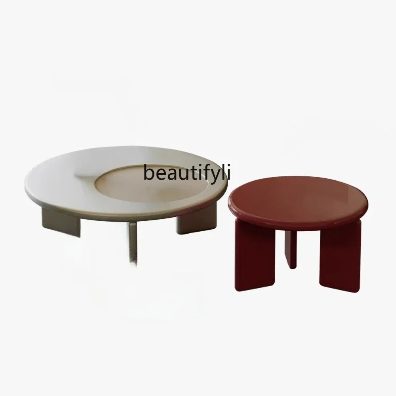 ss CItalian minimalist round coffee table living room home, light luxury high-end designer saddle leather coffee table
ss CItalian minimalist round coffee table living room home, light luxury high-end designer saddle leather coffee table