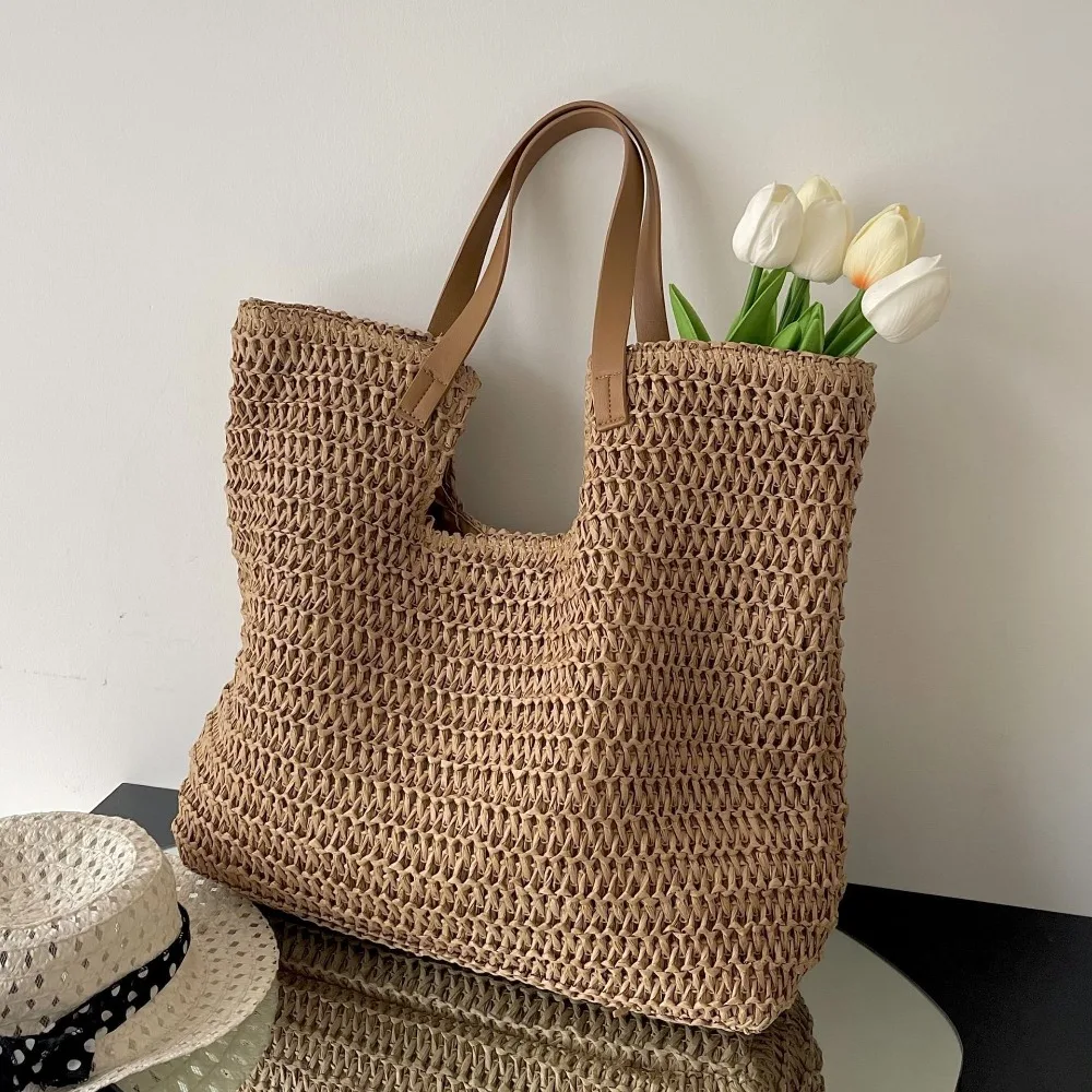 Fashion Large Capacity Beach Straw Bag Commute Simple Woven Tote Bag Handbag Summer Laptop Bag Unisex
Fashion Large Capacity Beach Straw Bag Commute Simple Woven Tote Bag Handbag Summer Laptop Bag Unisex