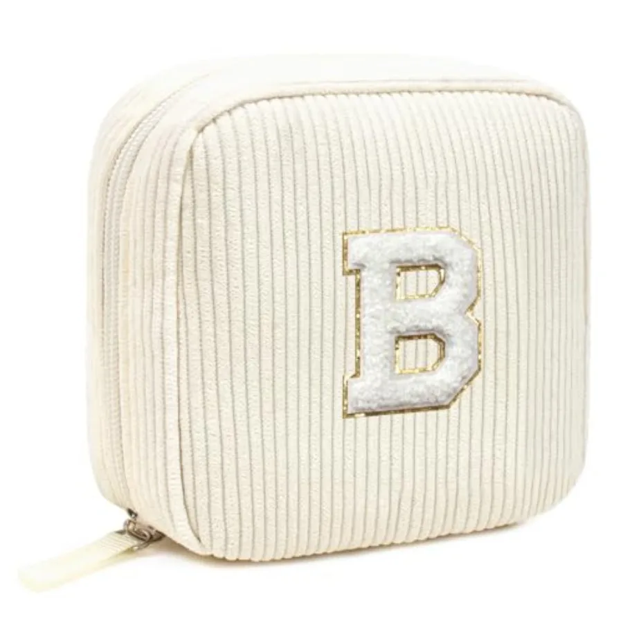 Birthday Gifts for Women Small Personalized Initial Monogram Makeup Bag, Preppy Corduroy Makeup Bags Travel Toiletry Bag Cute P
Birthday Gifts for Women Small Personalized Initial Monogram Makeup Bag, Preppy Corduroy Makeup Bags Travel Toiletry Bag Cute P