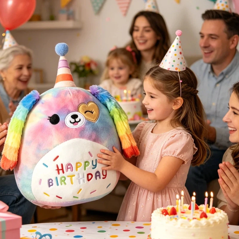 Rainbow Winking Birthday Dog Plush Toy Soft Squishy Stuffed Pillow Happy Birthday Gift For Adult Home Decor Holiday Decoration
Rainbow Winking Birthday Dog Plush Toy Soft Squishy Stuffed Pillow Happy Birthday Gift For Adult Home Decor Holiday Decoration