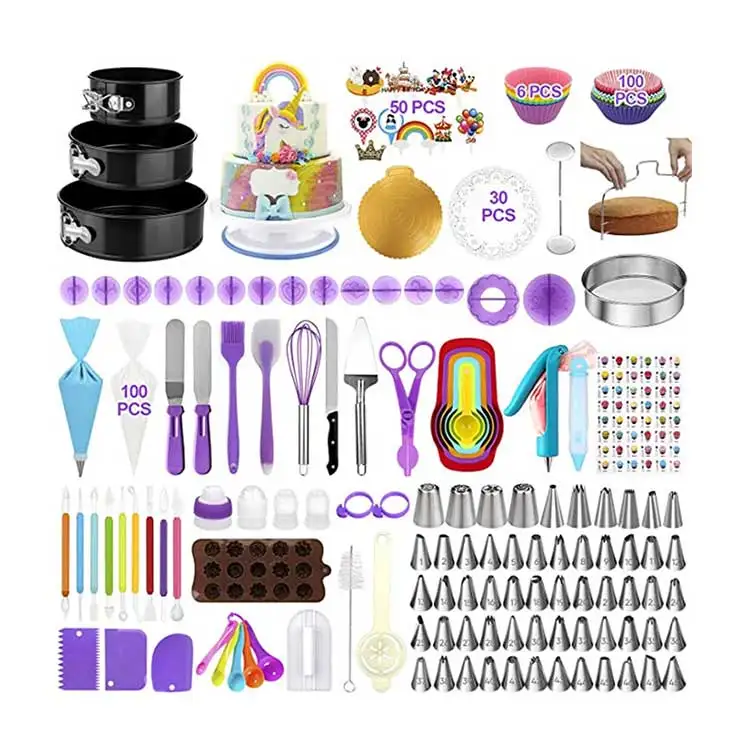 407pcs Baking Tools Set for Cakes Rotating Turntable Cake Decorating Supplies Kit
407pcs Baking Tools Set for Cakes Rotating Turntable Cake Decorating Supplies Kit