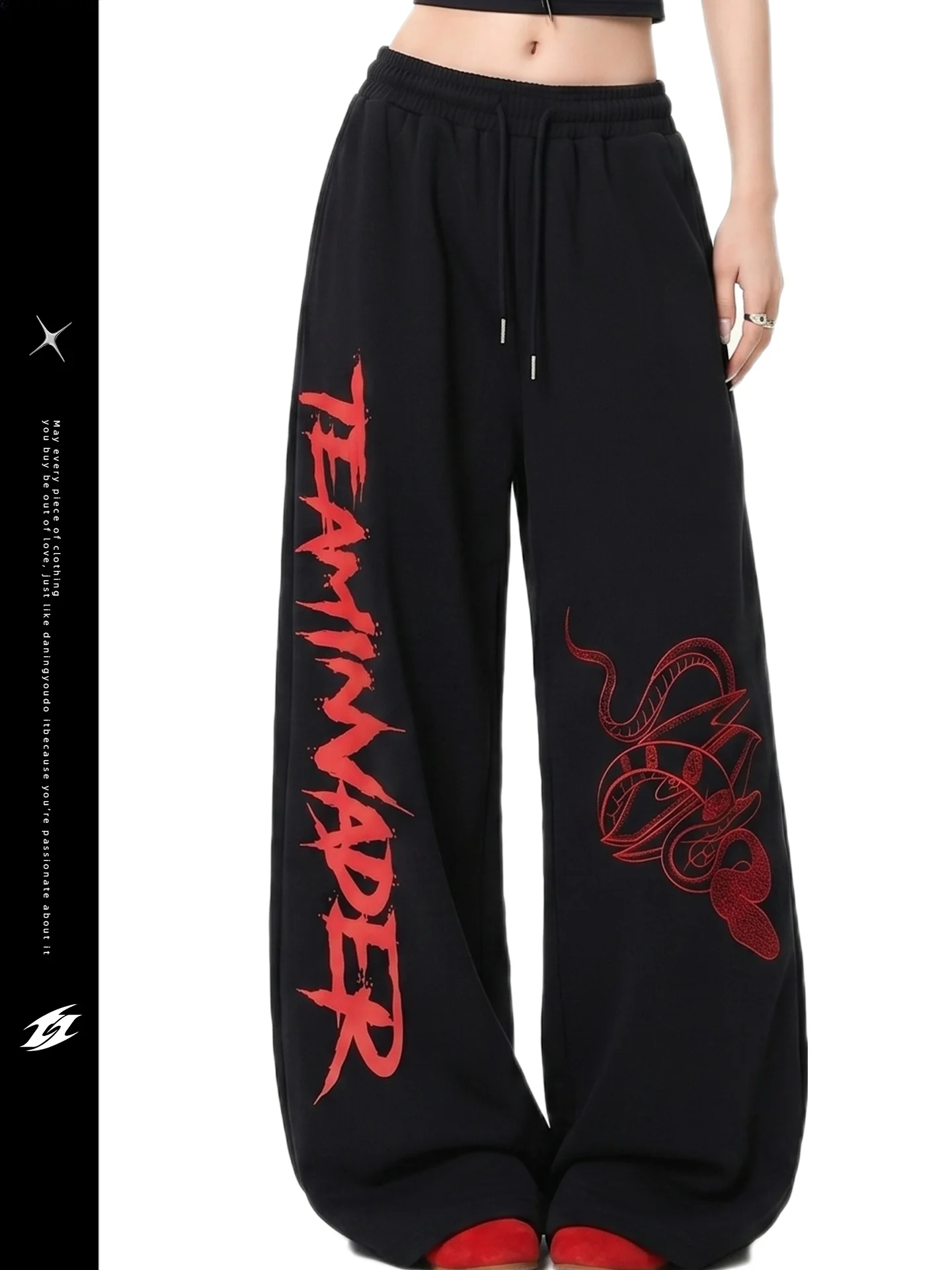 American Style High Waist Sweatpants Glittering Sequins Street Dance Slimming Printing Casual Sporty Wide Leg Pants
American Style High Waist Sweatpants Glittering Sequins Street Dance Slimming Printing Casual Sporty Wide Leg Pants