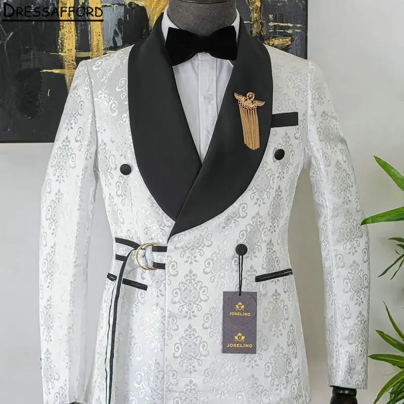 Ivory Jacquard Formal Wedding Suits Men's Business Suit 2 Pieces (Jacket Pants) Man Tuxedo Groom Wear
Ivory Jacquard Formal Wedding Suits Men's Business Suit 2 Pieces (Jacket Pants) Man Tuxedo Groom Wear