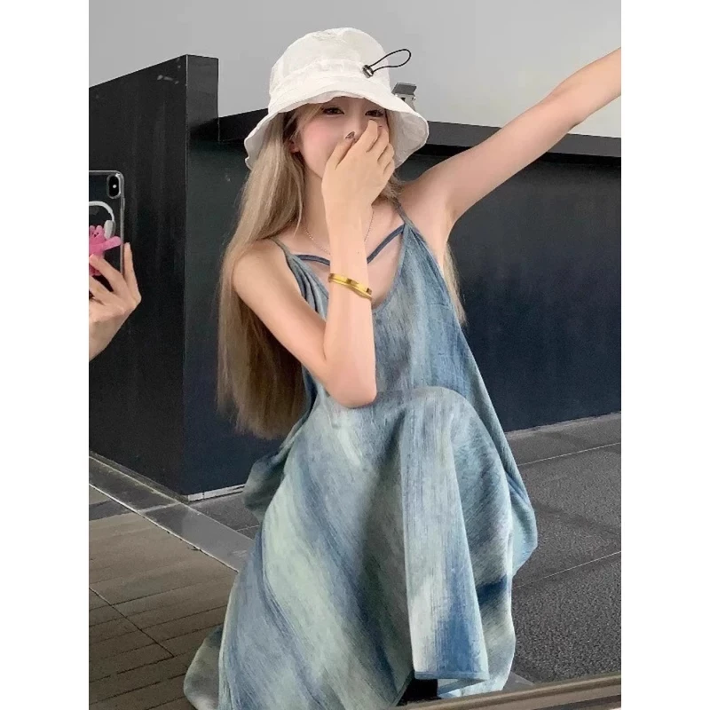 Ретро-американское летнее пляжное платье-макси свободного кроя с V-образным вырезом и А-образным силуэтом для женщин
Ретро-американское летнее пляжное платье-макси свободного кроя с V-образным вырезом и А-образным силуэтом для женщин