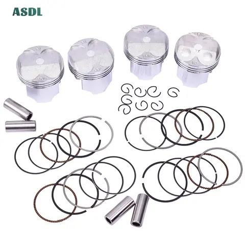 4pcs STD~+100 Bore 55mm Pin 14mm Motorcycle Engine Piston Rings For HONDA CB400 VTEC 2000-2022 CBR 400 NC23 CBR400 NC29 90-95