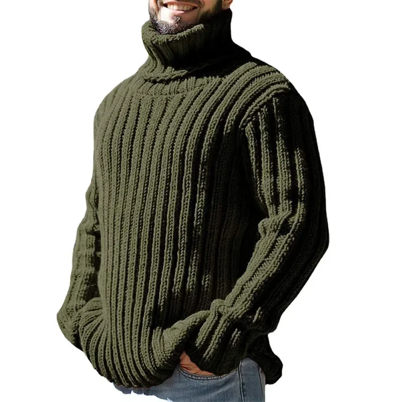 Pullovers Men Sweaters Turtleneck Knitted Tops Full Sleeve Knit Solid Sweater Top Splice Casual Loose Regular Autumn Winter
Pullovers Men Sweaters Turtleneck Knitted Tops Full Sleeve Knit Solid Sweater Top Splice Casual Loose Regular Autumn Winter